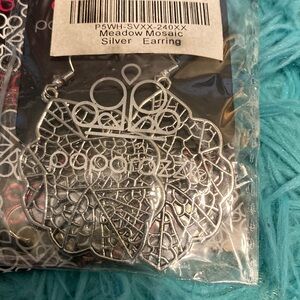 Paparazzi Meadow Mosaic Silver Earrings